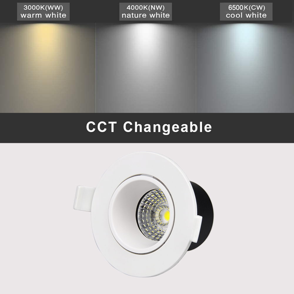 5W 7W CCT Adjustable LED Spotlight(PS-DL-LED010-5W-DCT)