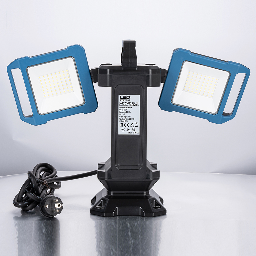 2*15W 2*20W 2*25W 2*30W LED Portable Work Light (PS-WL005-2*20W)
