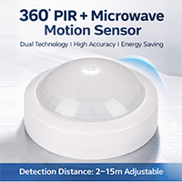 360 Degree PIR Microwave Motion Sensor 5.8GHz Radar Motion Detector Switch for LED Lighting (PS-RS42)